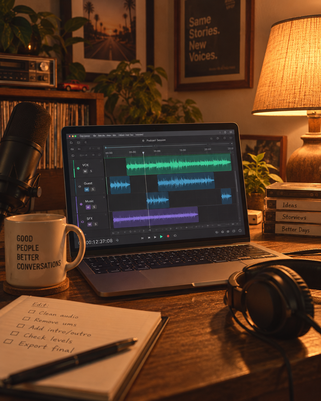 Edit podcast production step